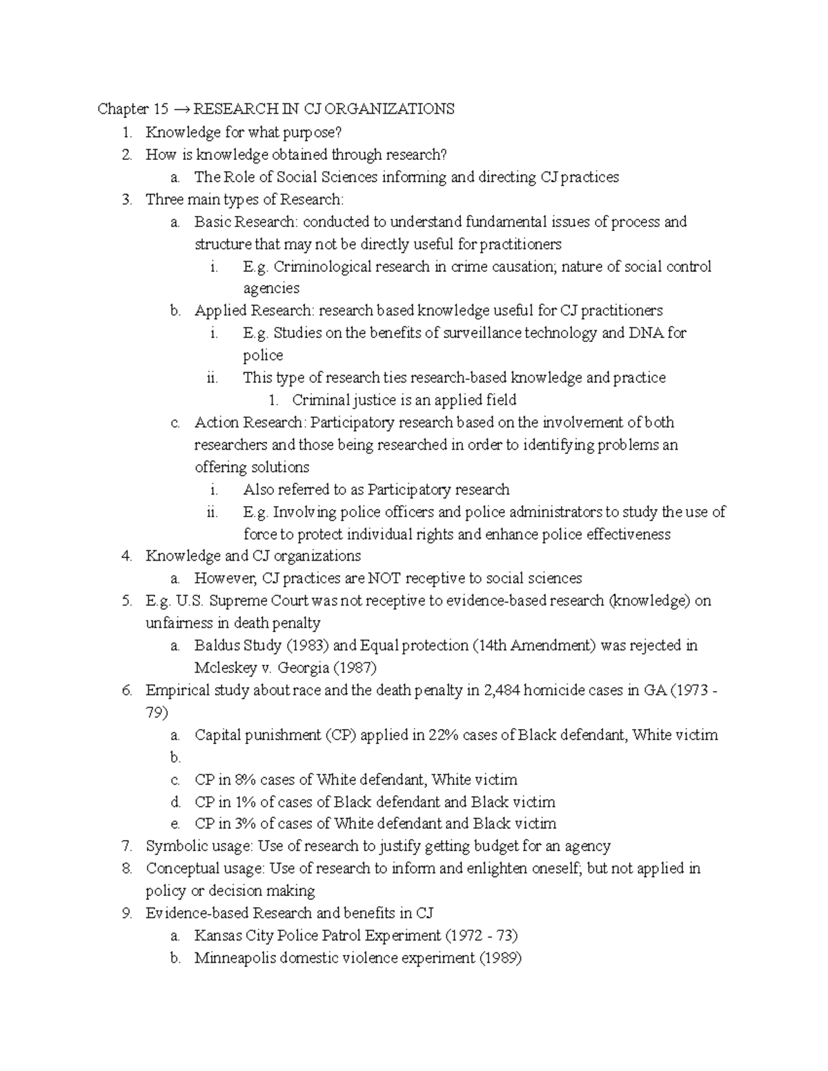 chapter-15-notes-chapter-15-research-in-cj-organizations-1