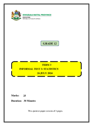 Grade 12 Statistics MG Final - MATHEMATICS Grade12 Statistics (Grade 11 ...