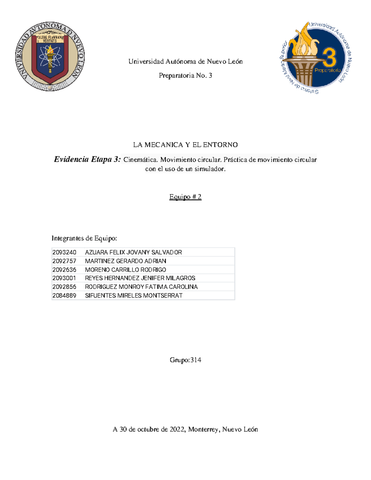 Equipo 2 EV3 LME - evidencia de aprendizaje de etapa de 3 - Universidad ...