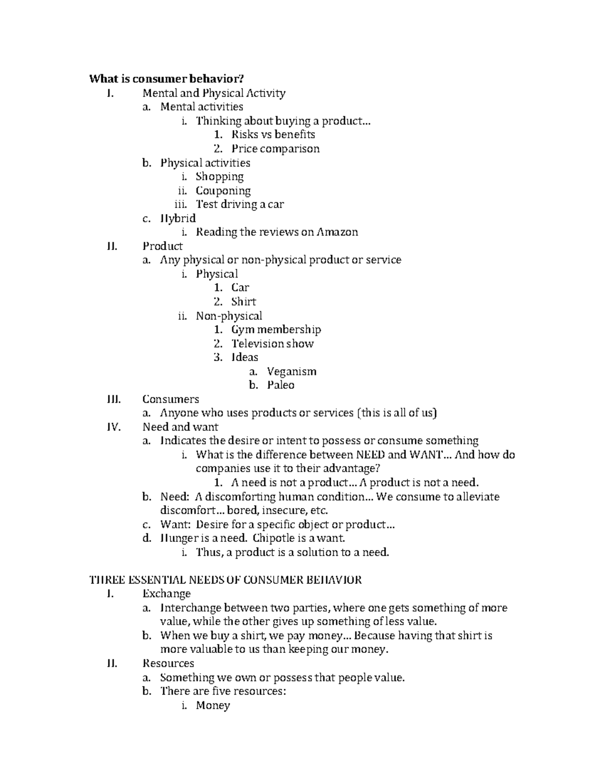 notes-consumer-behavior-what-is-consumer-behavior-i-mental-and