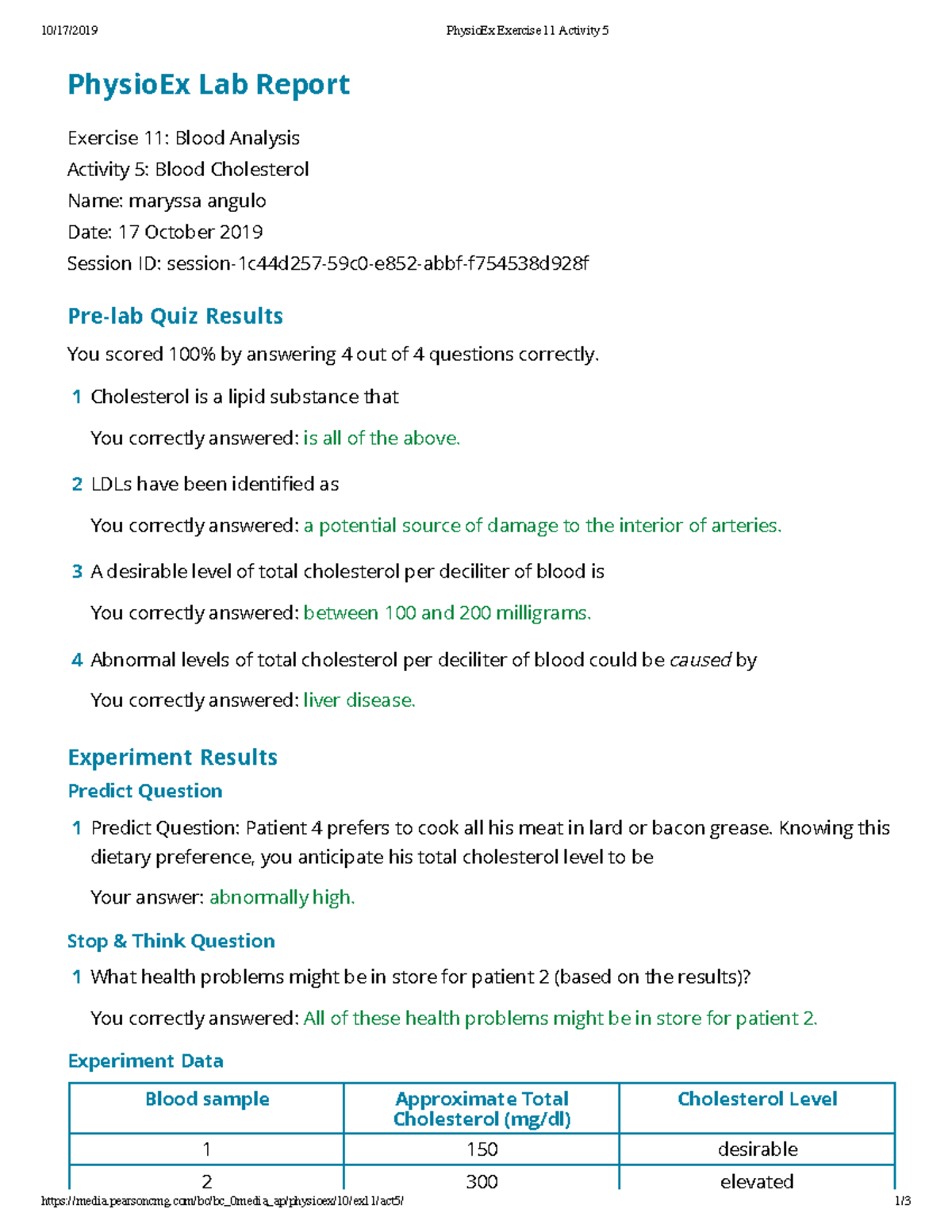 Physio Ex Exercise 11 Activity 5 - Pearsoncmg/bc/bc_0media_ap/physioex ...