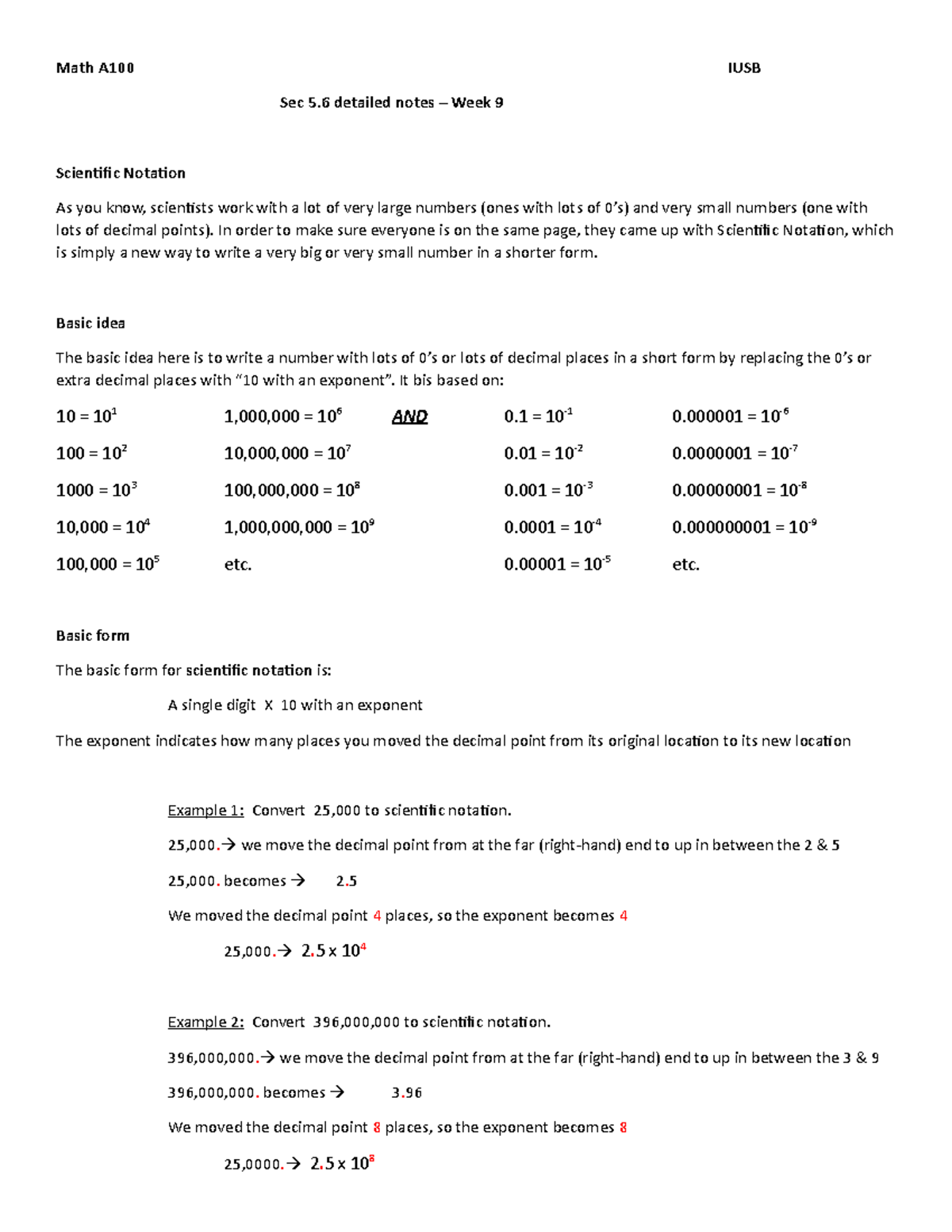 Sec. 5.6 detailed notes – Week 9 - Math A100 IUSB Sec 5 detailed notes ...