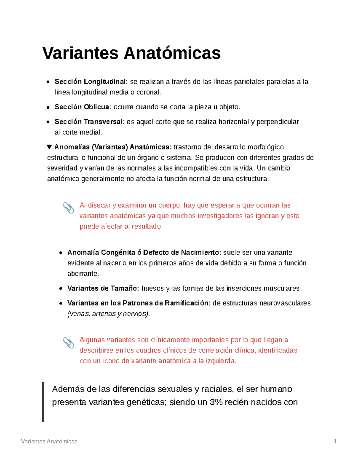 Variantes Anatmicas aaaaaaaaaaaaaaaaaa Variantes Anatómicas 1 Variantes Anatómicas Sección Variantes Anatmicas aaaaaaaaaaaaaaaaaa Variantes Anatómicas 1 Variantes Anatómicas Sección