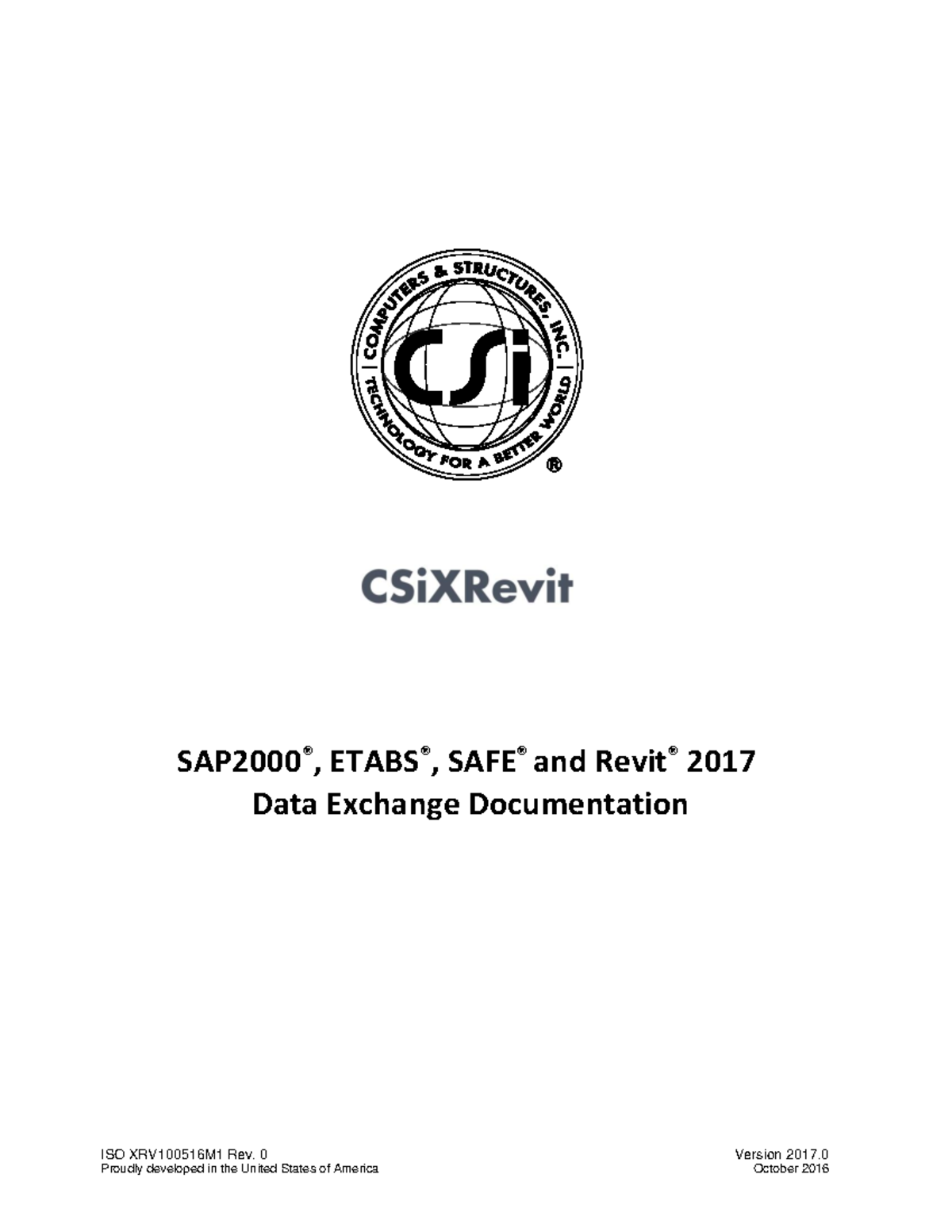 CSIx Revit Manual - ISO XRV100516M1 Rev. 0 Version 2017. Proudly ...