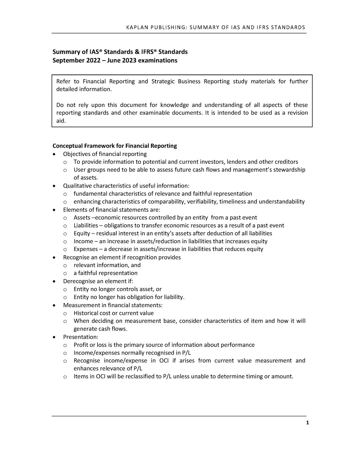 summary-of-accounting-standards-summary-of-ias-standards-ifrs