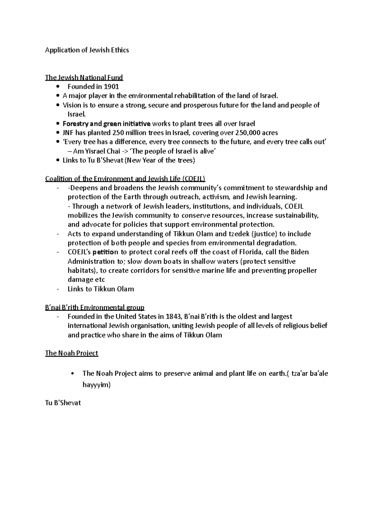 Application of Jewish Ethics - Vision is to ensure a strong, secure and ...