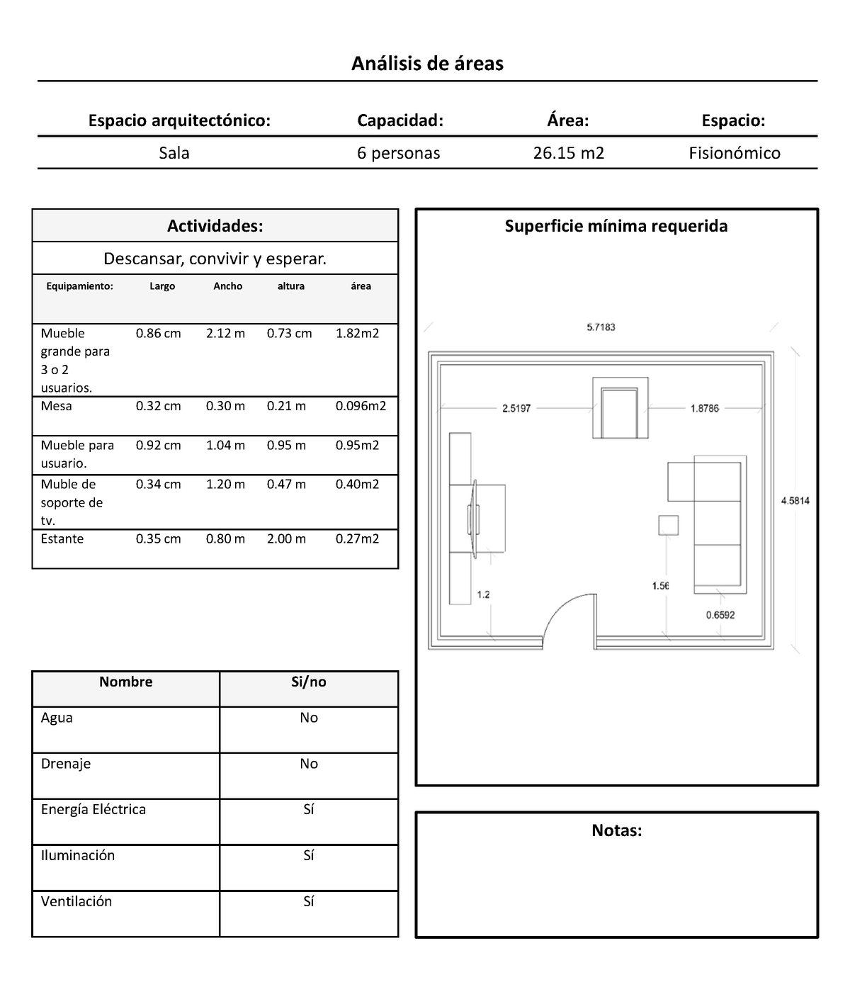 Analisis De áreas Para Una Casa Habitación Espacio Arquitectónico Capacidad Área Espacio 0368