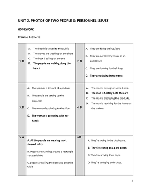 Key Reading - Mmhgg - Exercise 1. 1. B 6. A 2. D 7. D 3. A 8. C 4. B 9 ...