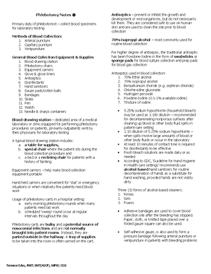 Phleb, tube collection cheat sheet Copy - LABORATORY TUBE COLLECTION ...