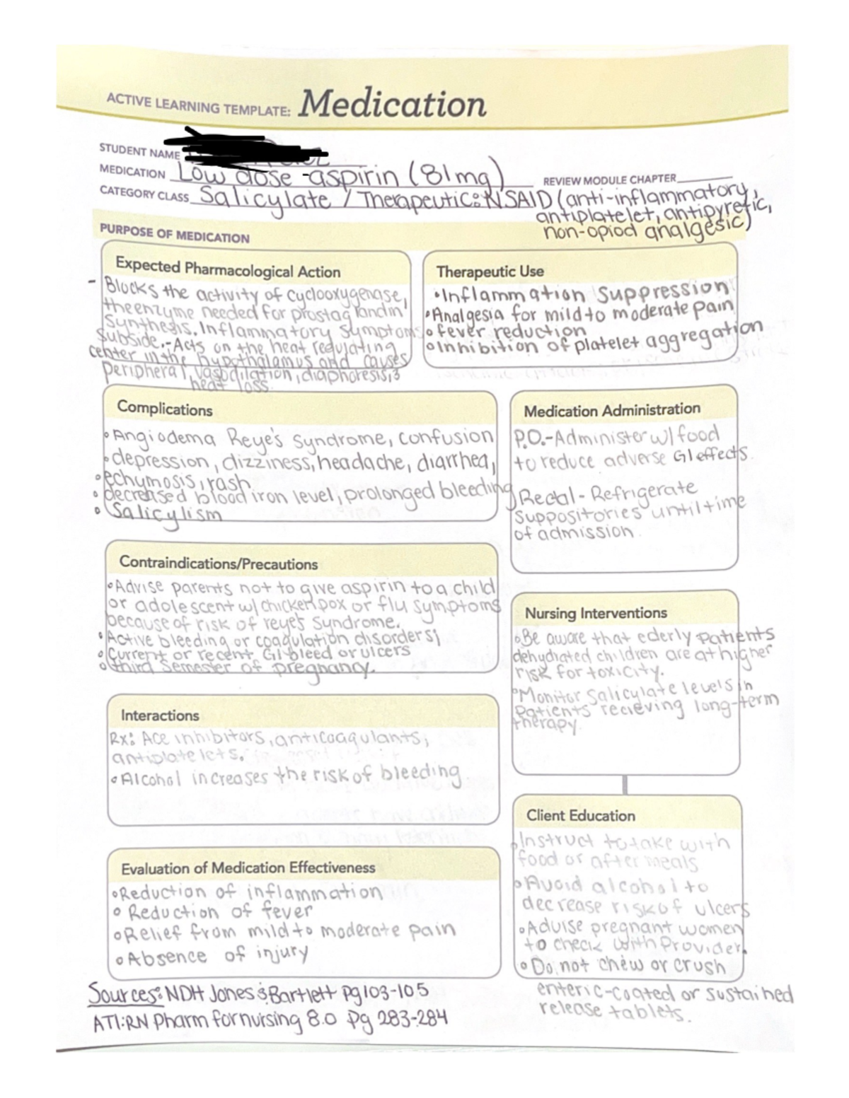 Aspirin, Morphine, Hemoglobin A1C templates - ACTIVE LEARNING TEMPLATE ...