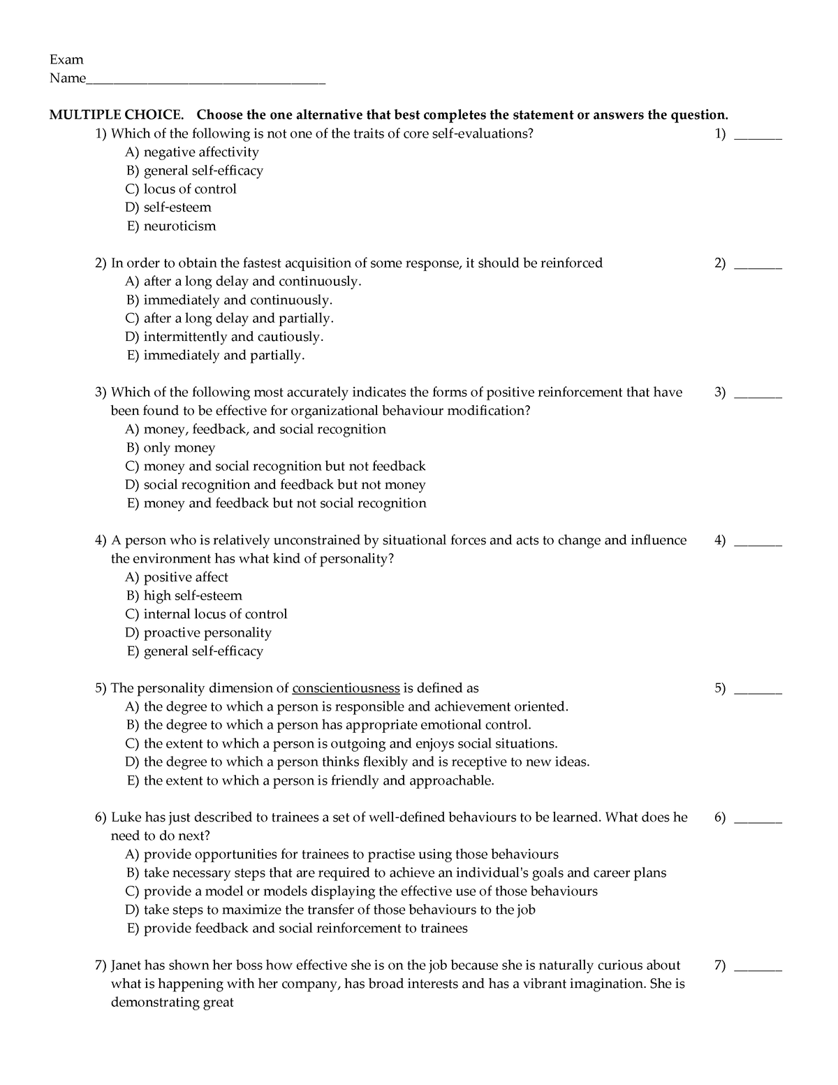 C2 - practice questions for chapter 2 - Exam Name ...