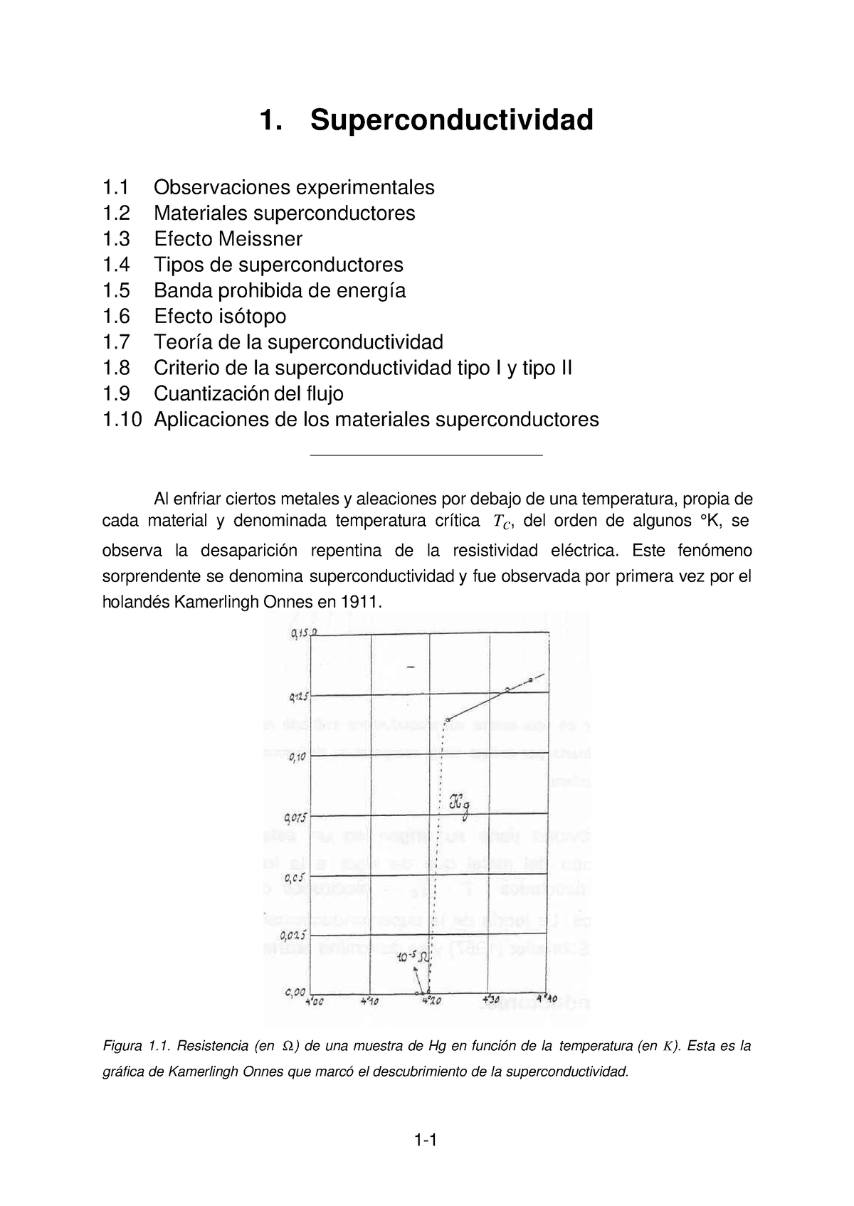 Supercv 2 1 - Superconductores - 1. Superconductividad 1 Observaciones ...