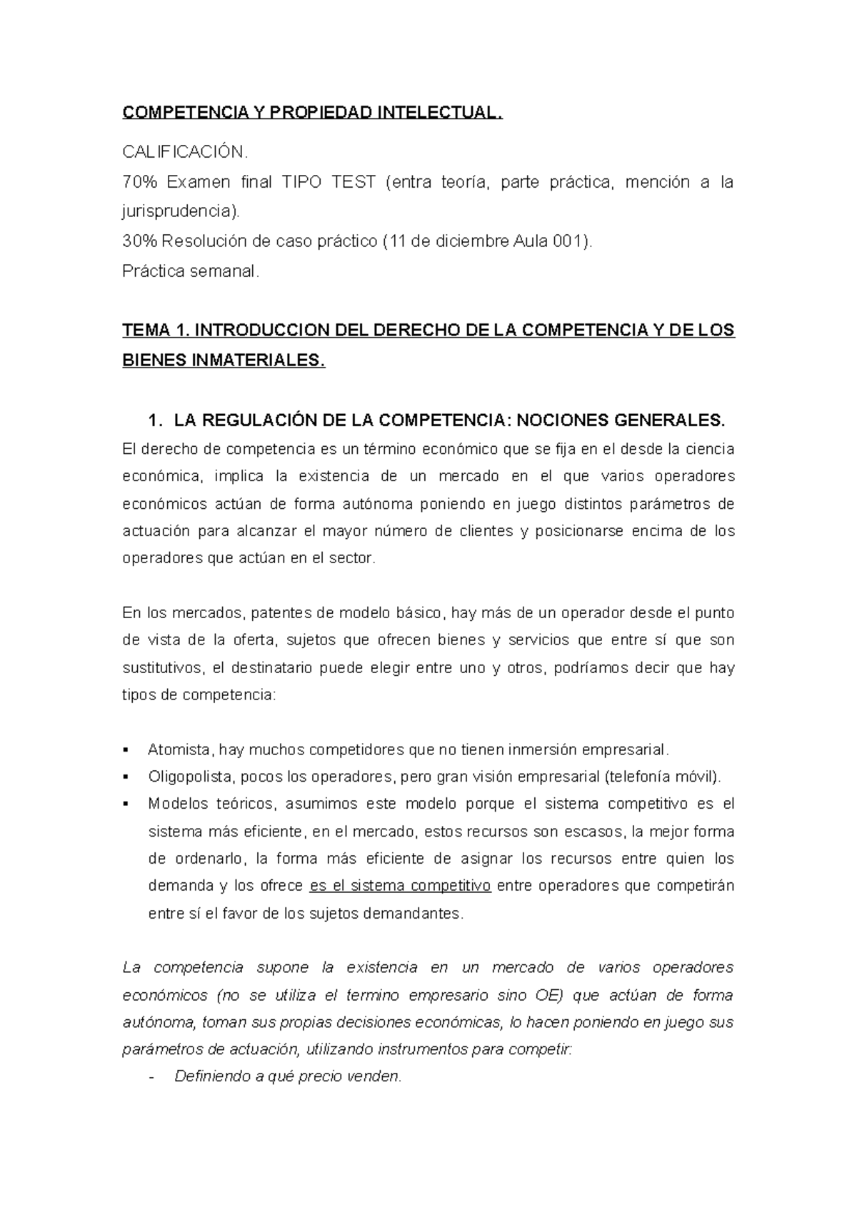 Mitad del Tema 1, grupo 3. Competencia Y Propiedad Intelectual ...