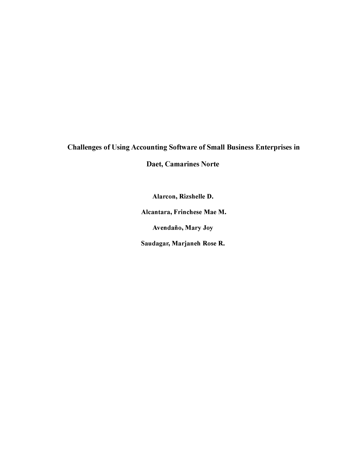 thesis about accounting software