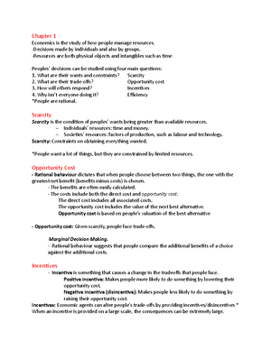 Chapter 7 Econ - class notes plus practice exam - Chapter 7 Consumers ...