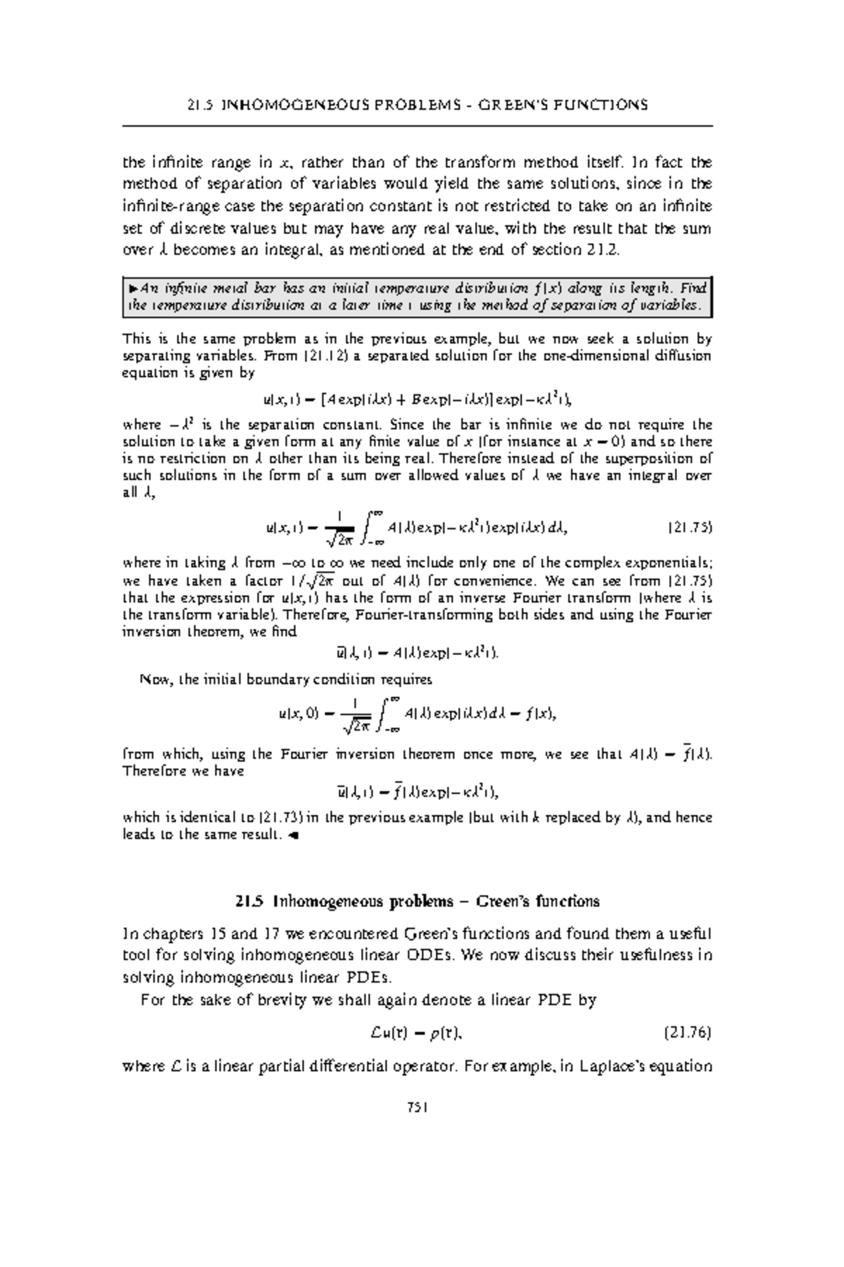 Physics Engineering (63) - 21 INHOMOGENEOUS PROBLEMS – GREEN’S ...