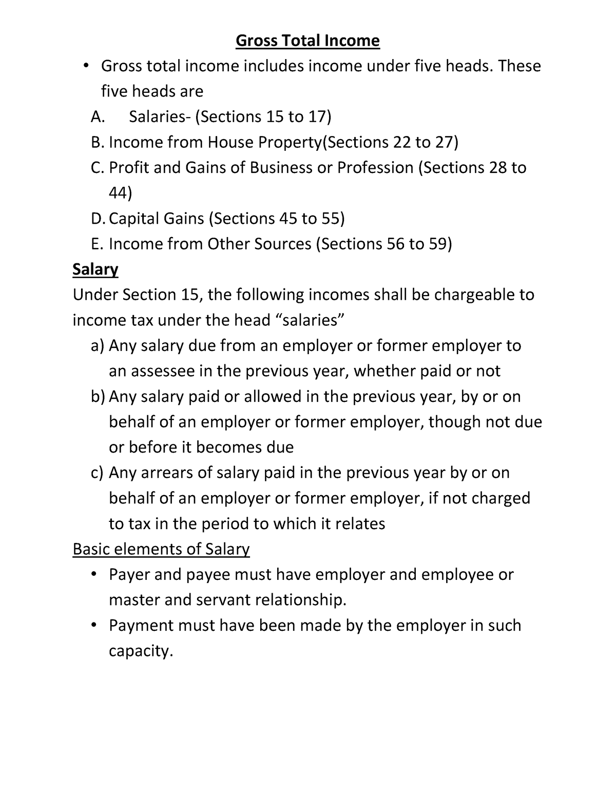 Income From Salary- Introduction - Gross Total Income Gross Total ...