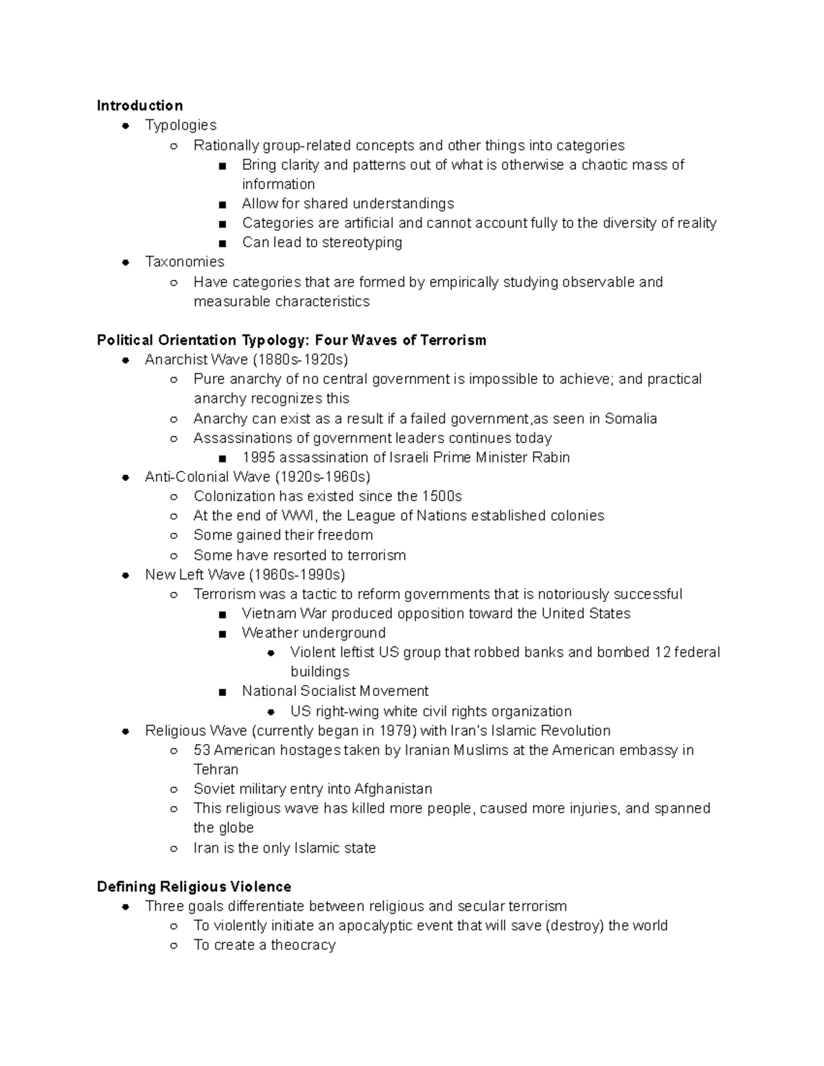 07 Typologies of Terrorism State-Involved and Single or Special Issue ...