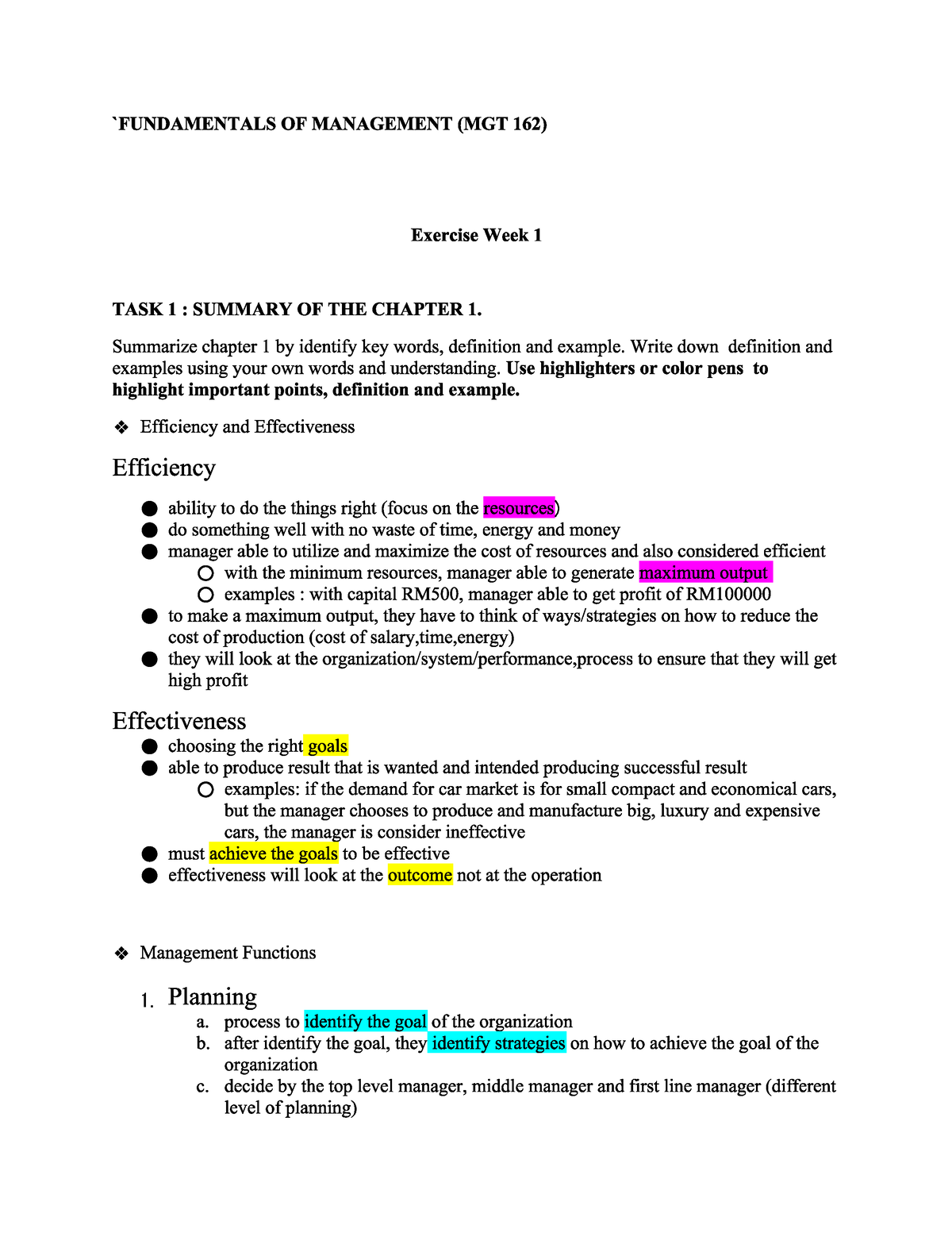 MGT 162 ( Chapter 1) - Mgt162 - Diploma In Information Management - Studocu