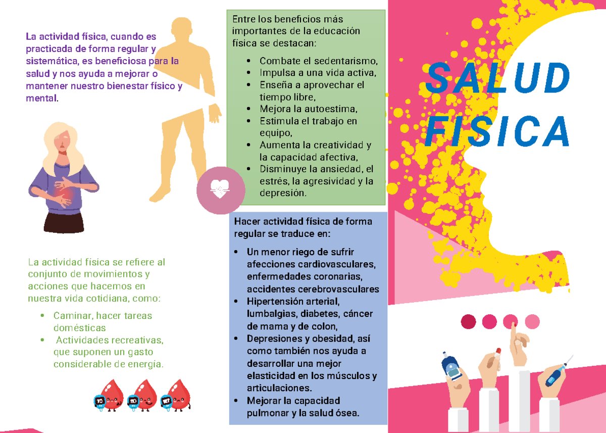 Tríptico De De Salud Física La Actividad Física Cuando Es Practicada