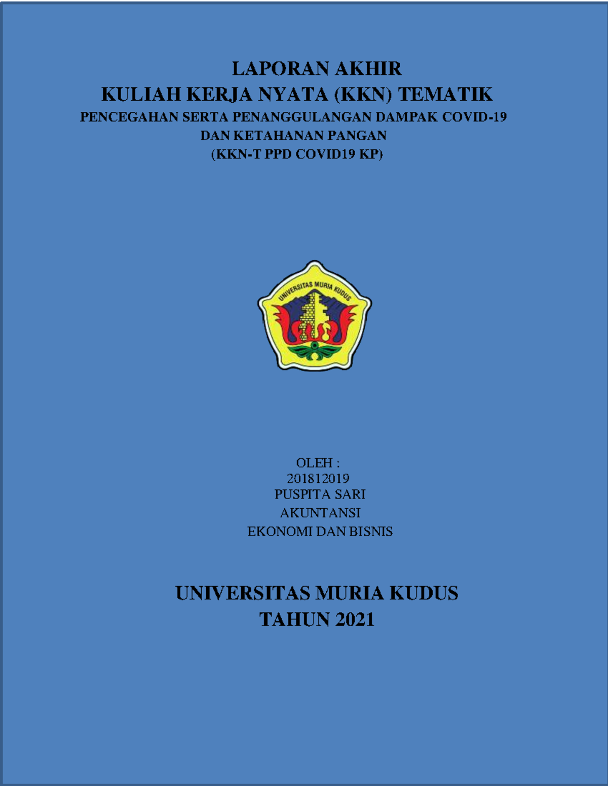 Laporan Akhir KKN - LAPORAN AKHIR KULIAH KERJA NYATA (KKN) TEMATIK ...