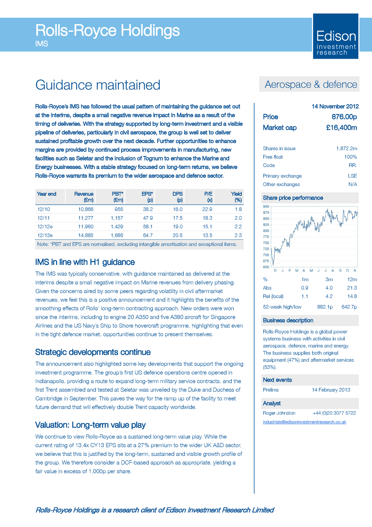 Rolls Royce Holdings Analysis - StuDocu