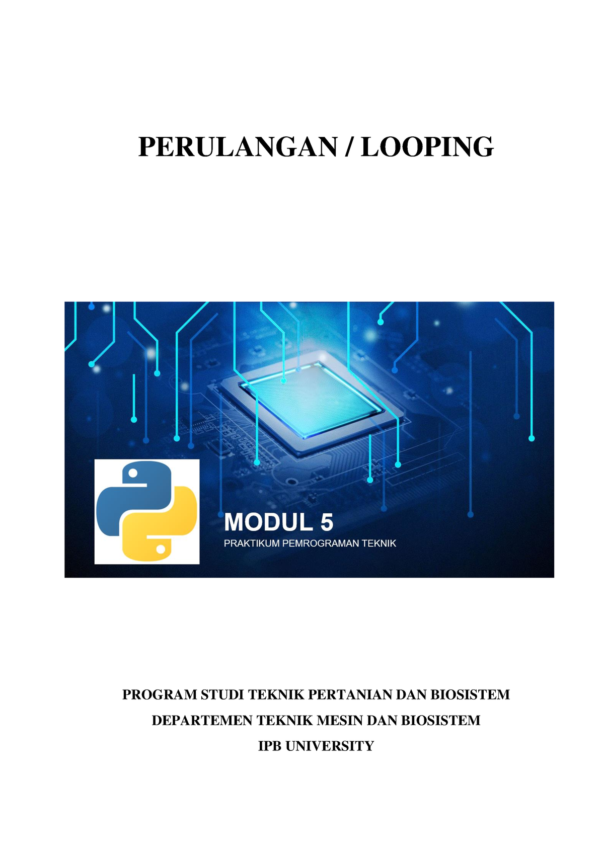 Modul-5 Perulangan/looping - PERULANGAN / LOOPING PROGRAM STUDI TEKNIK ...