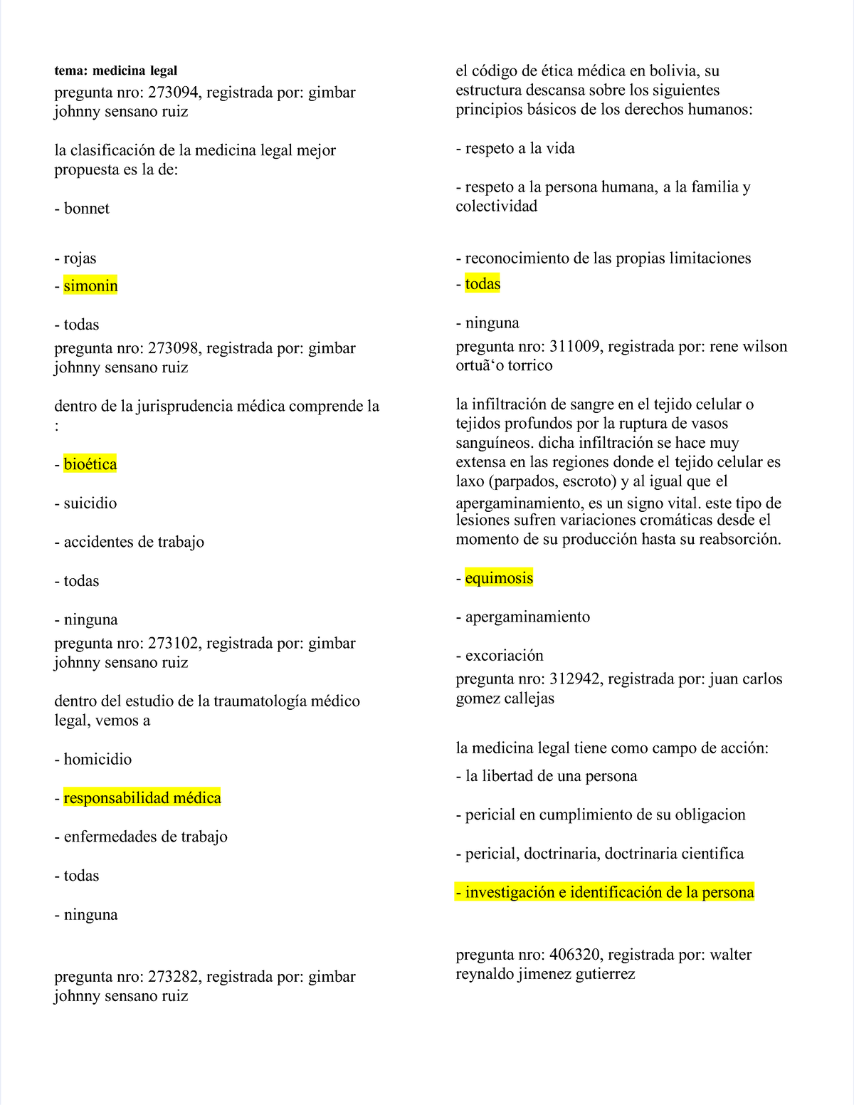 Banco De Preguntas Primer Parcial Infectología Udabol - Medicina ...