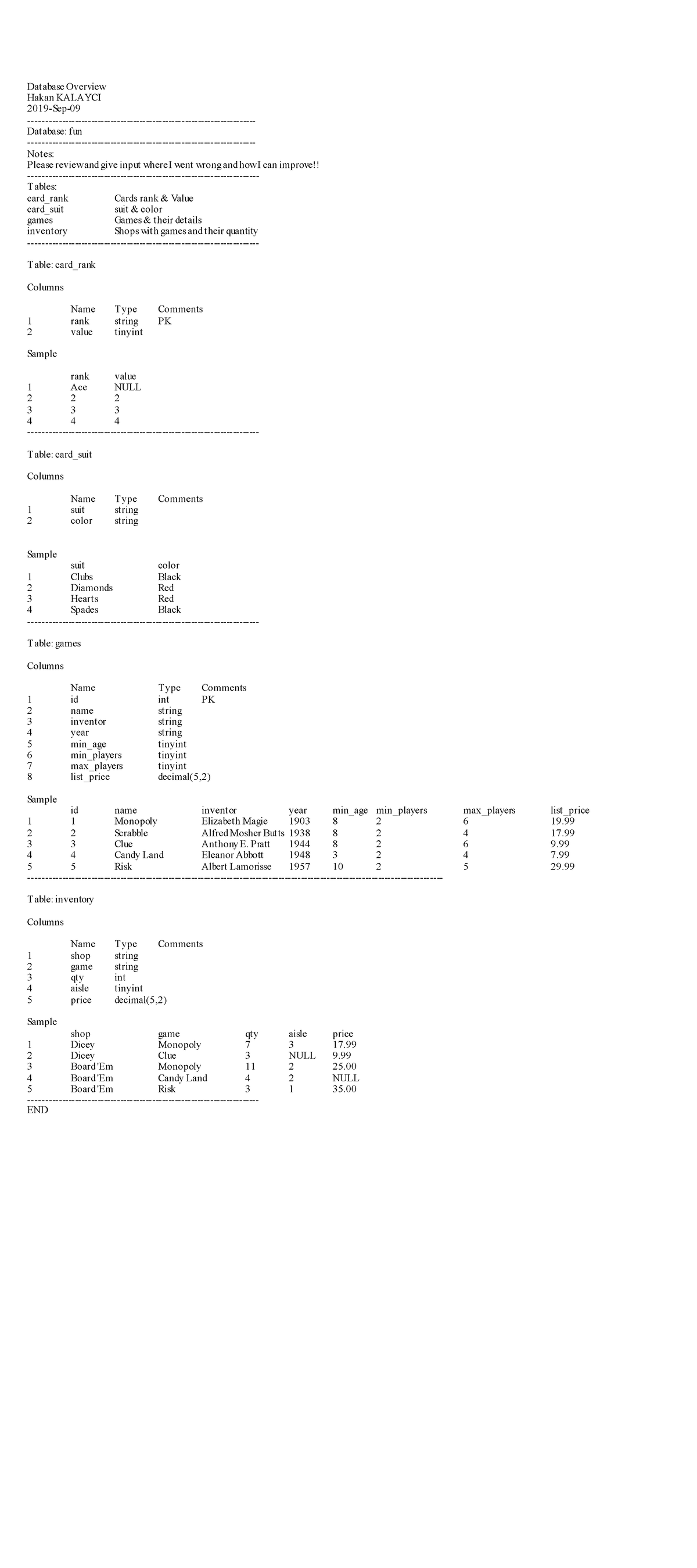Foundations for Big Data Analysis with SQL - Dat abase Overview Hakan ...