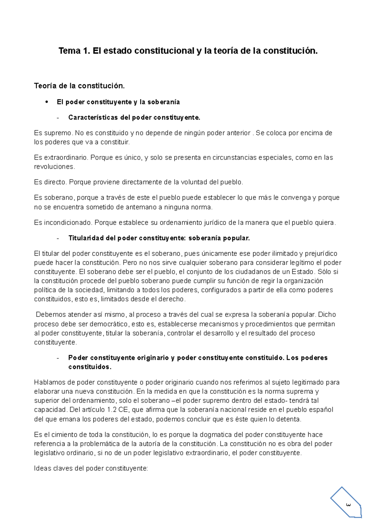 Tema 1 de derecho constitucional - Tema 1. El estado constitucional y ...