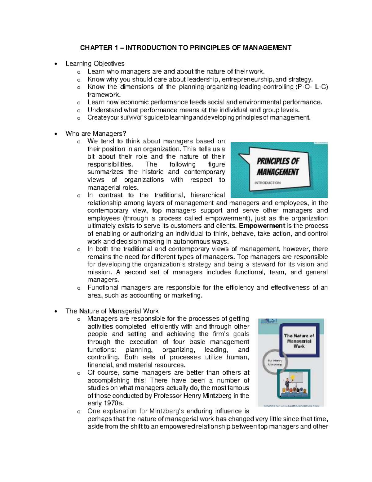 Chapter 1 - ORGANIZATION MANAGEMENT (This file will give more knowledge ...