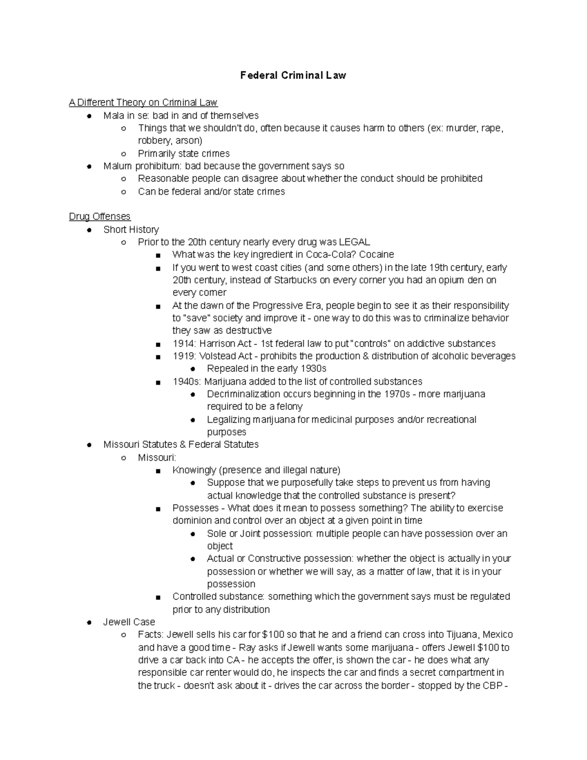 Federal Criminal Law Dr. Scott Ingram Federal Criminal Law A