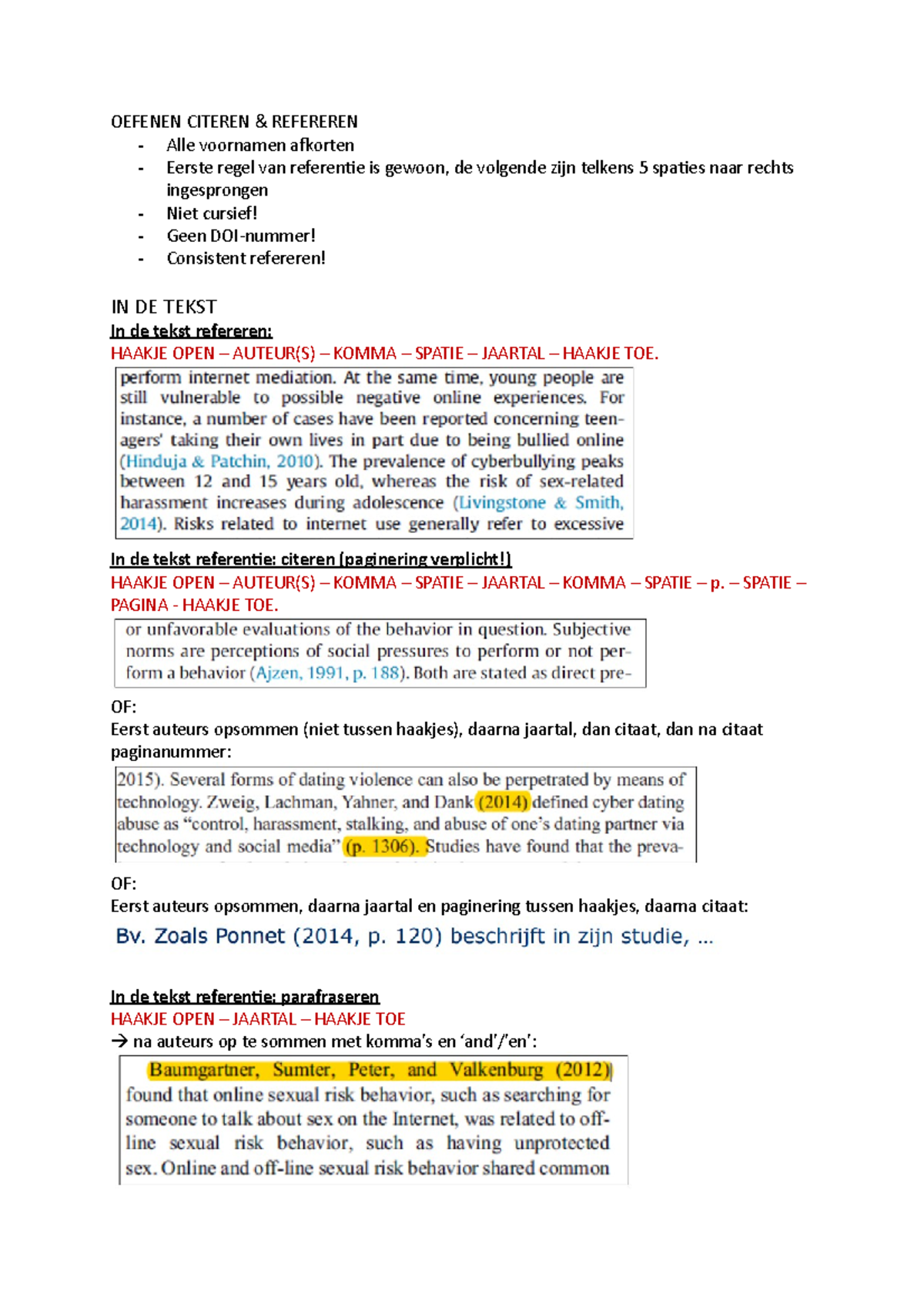Citeren & Refereren AR - OEFENEN CITEREN REFEREREN Alle voornamen ...
