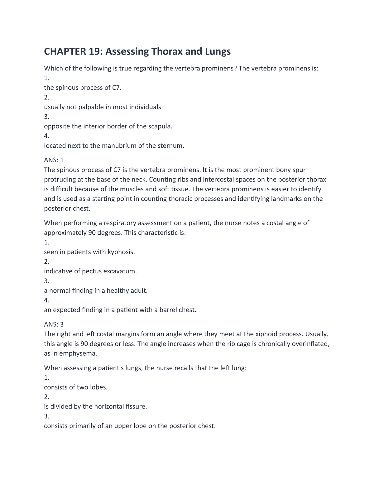 Chapter 19 Assessing Thorax And Lungs - CHAPTER 19: Assessing Thorax ...