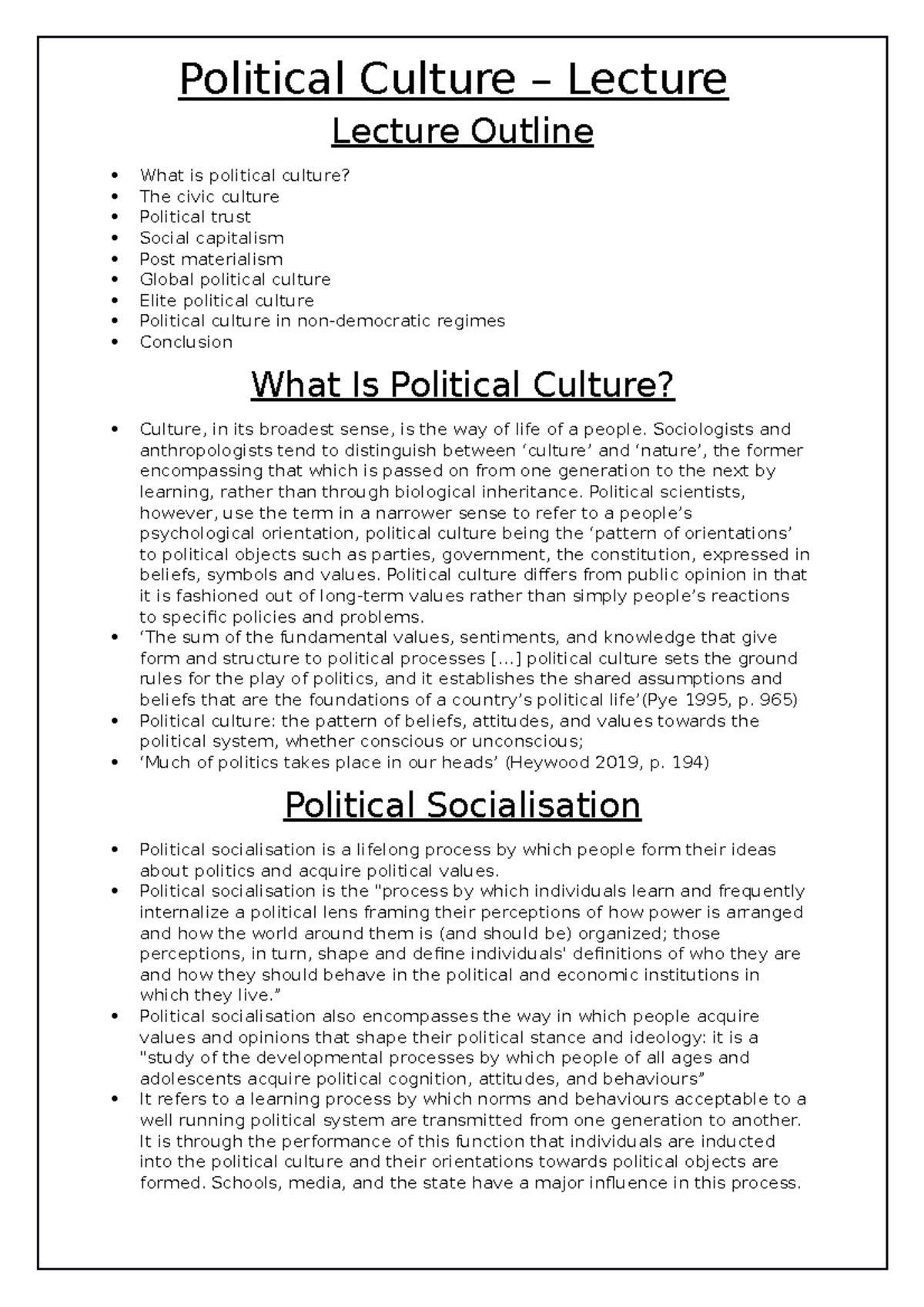 political-culture-introduction-to-government-lecture-outline-what