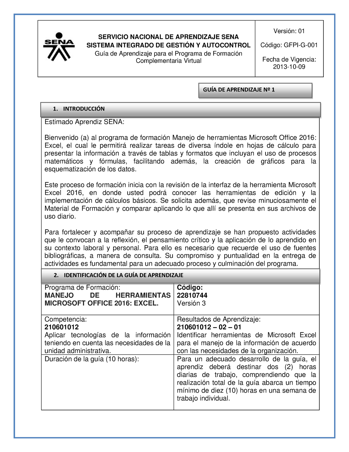 GUIA DE Aprendizaje 1 - SERVICIO NACIONAL DE APRENDIZAJE SENA SISTEMA  INTEGRADO DE GESTIÓN Y - Studocu