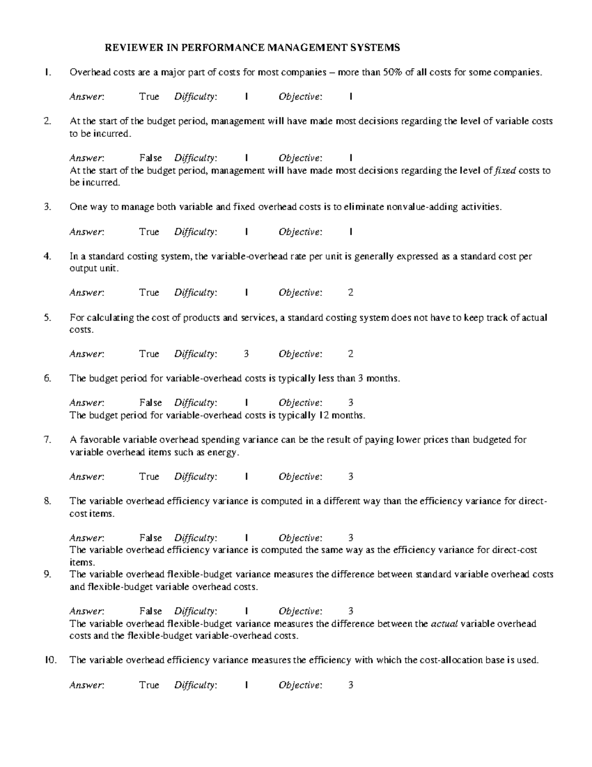 Reviewer IN Performance Management Systems-1 - REVIEWER IN PERFORMANCE ...