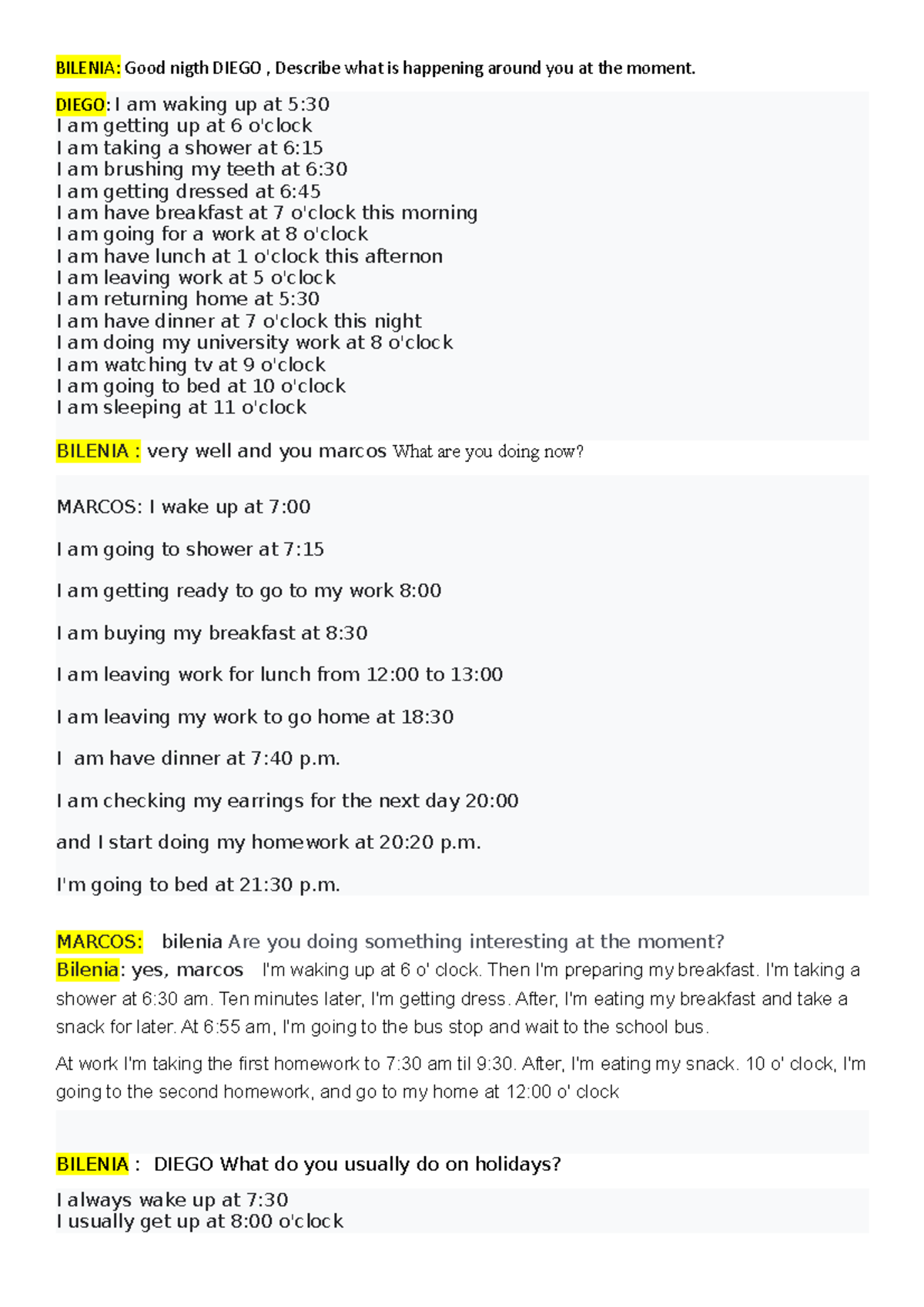 Convesar en ingles (1) - Ingles II - UTP - StuDocu