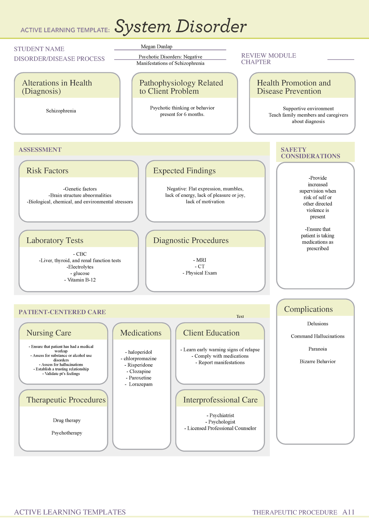 Psychotic Disorders: Negative Manifestations of Schizophrenia - STUDENT ...