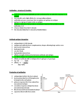 Immunology week 1 - notes - CELLS OF IMMUNE SYSTEM Lec 1 – research The ...