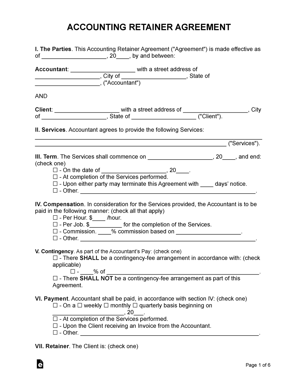 Sample Document In Accounting For Retainer Agreement ACCOUNTING   Thumb 1200 1553 