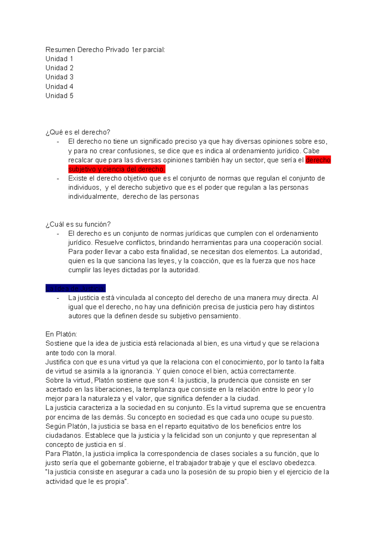 Resumen 1er Parcial DP - Resumen Derecho Privado 1er Parcial: Unidad 1 ...