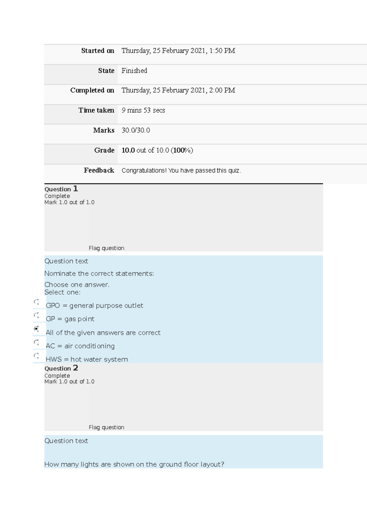 LA023613 4012B - Online Quiz 4 - Started on Thursday, 25 February 2021 ...