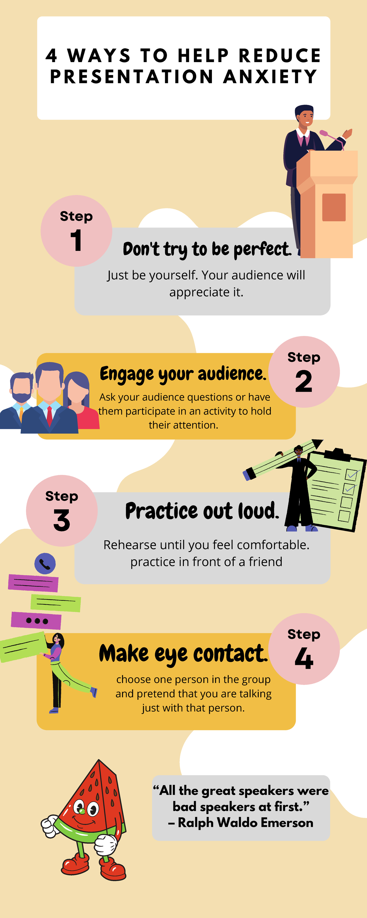 4 WAYS TO HELP Reduce Presentation Anxiety Step 4 Ask Your Audience 