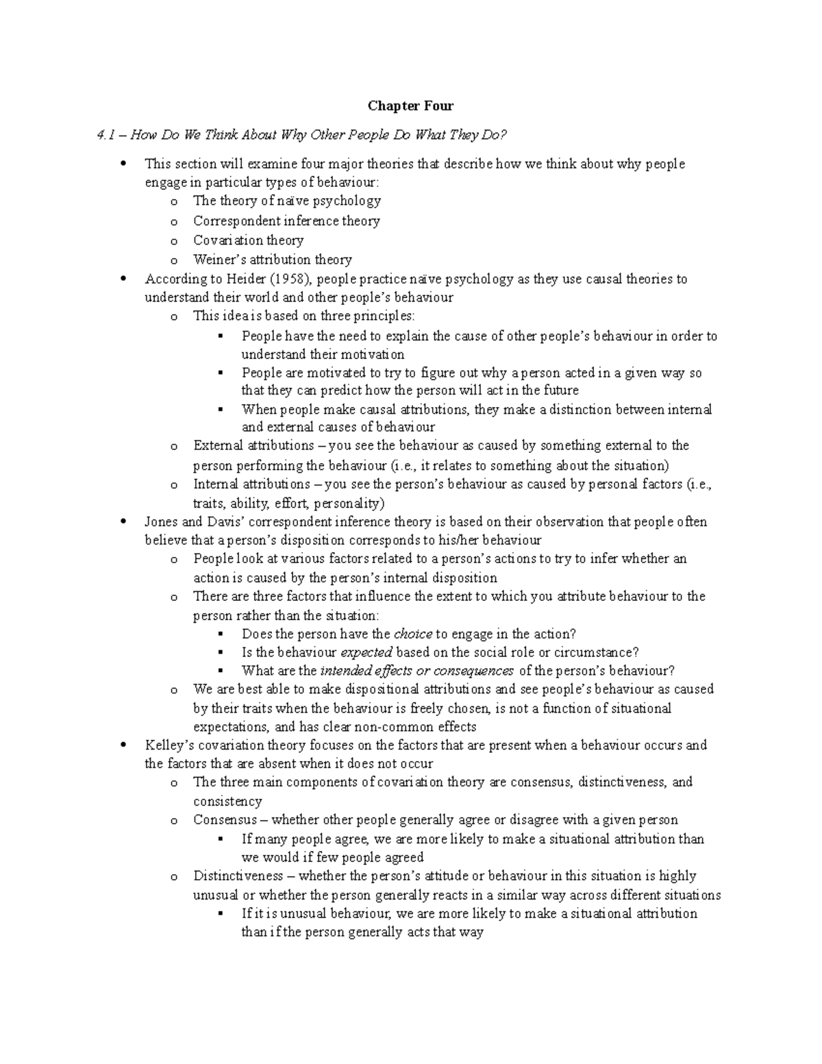 Chapter 4 - Social Perception - Chapter How Do We Think About Why Other ...
