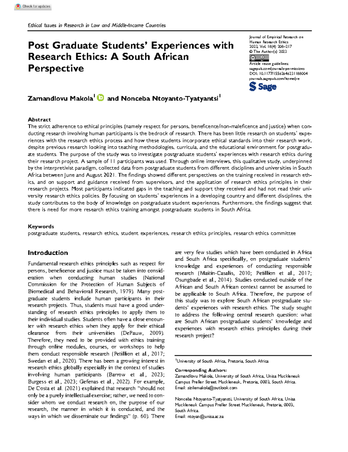 1st Research Paper - Post Graduate Students’ Experiences with Research ...