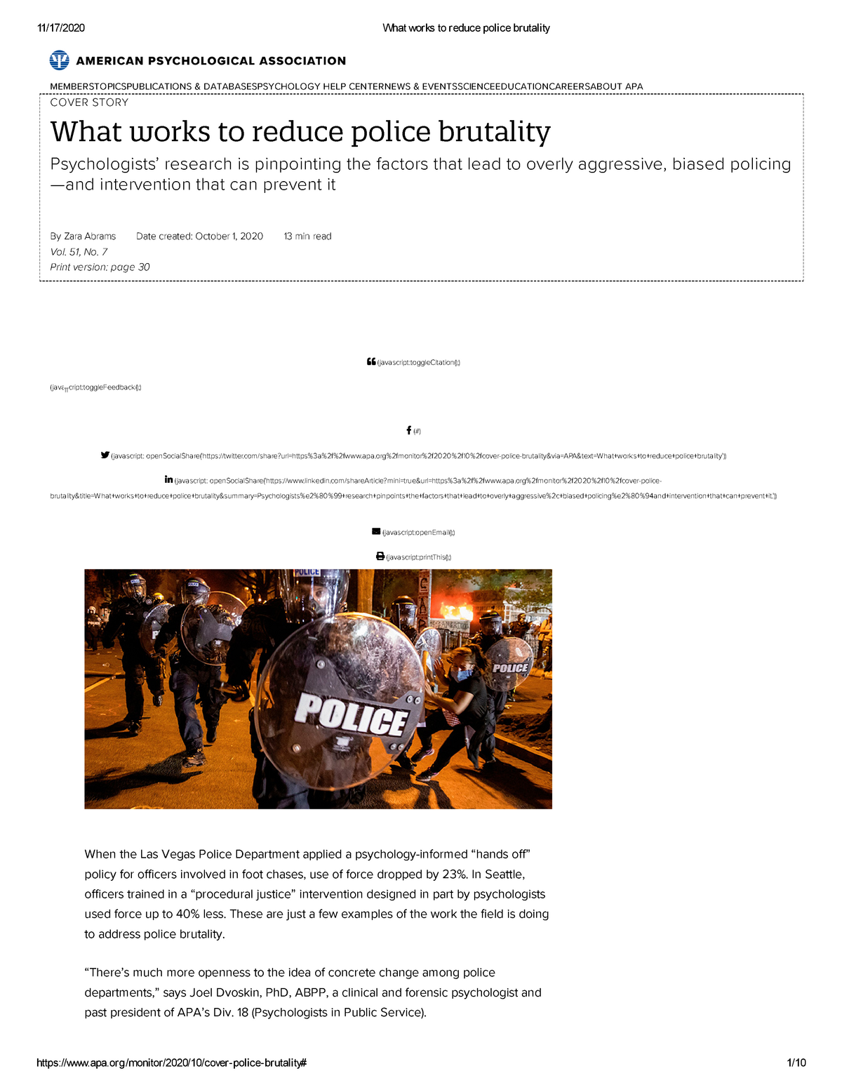 What Works To Reduce Police Brutality Bc1 - MEMBERSTOPICSPUBLICATIONS ...