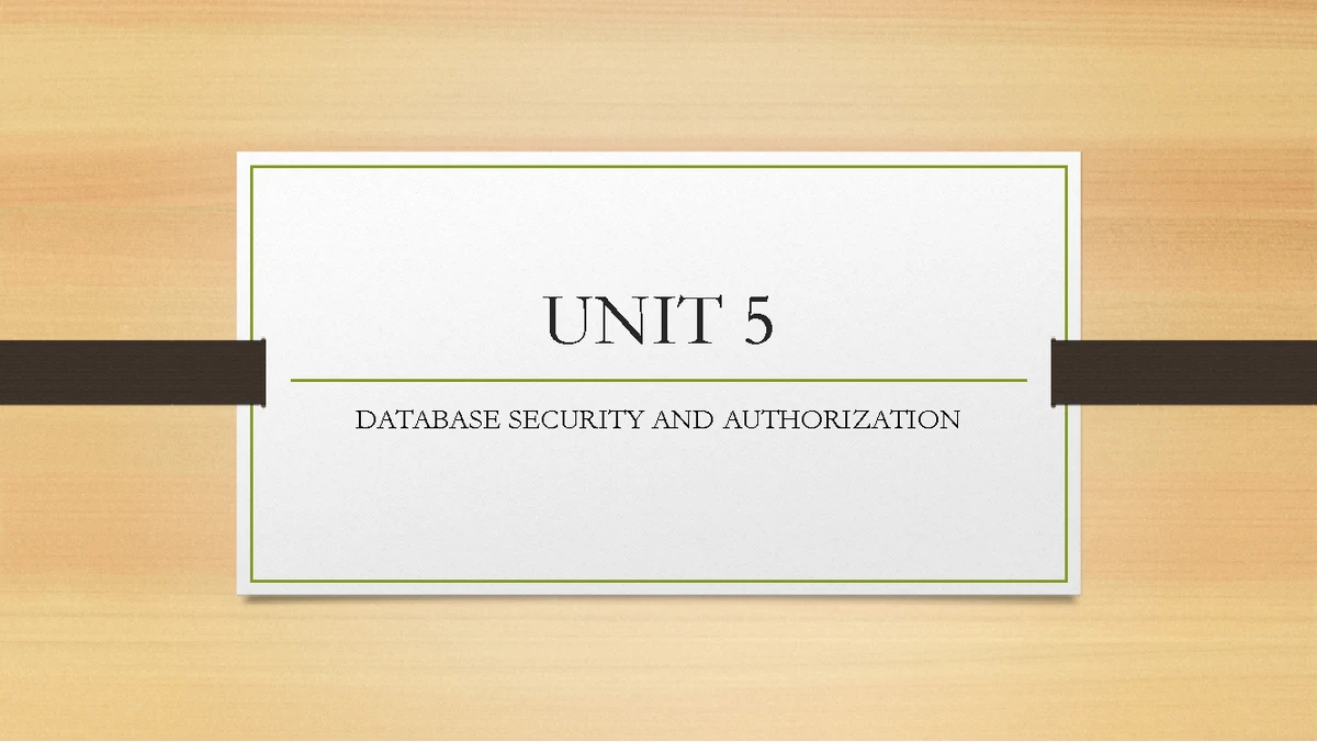 Data base security - Notes - Database management system concepts and ...
