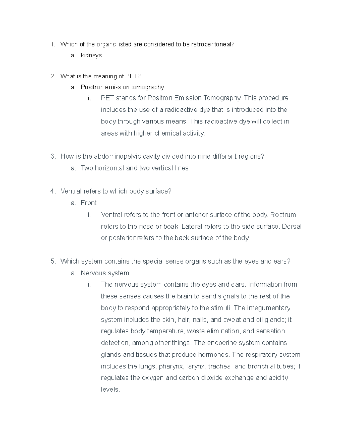 Anatomy Notes - Practice assignments for adaptive work - Which of the ...