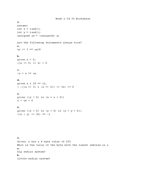 CS 33 HW4 - CS 33 Prof Riemann Spring 2022 Homework 4 - 3 and 2. 3 ...